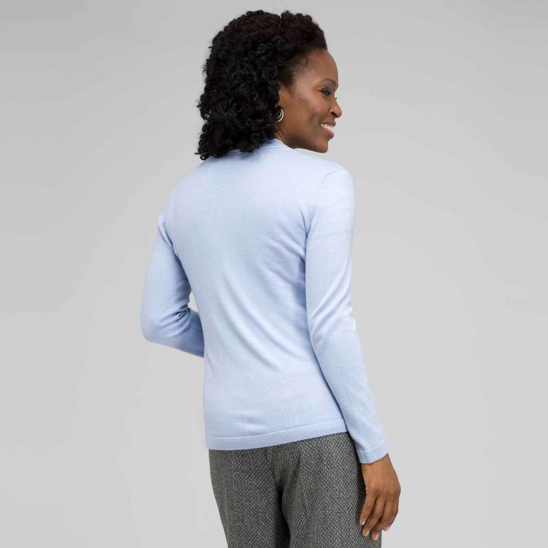 Rib Trim V-Neck Cardigan, , large image number 1